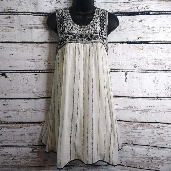Free People Dresses & Skirts - Free People/ Creamy Embroidered Beaded Dress